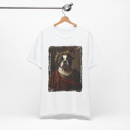 Boston Terrier Roman Emperor Graphic Tee