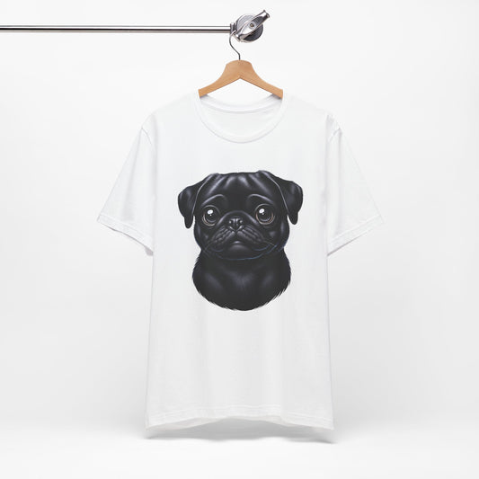 Pug Black Cartoon Graphic Tee