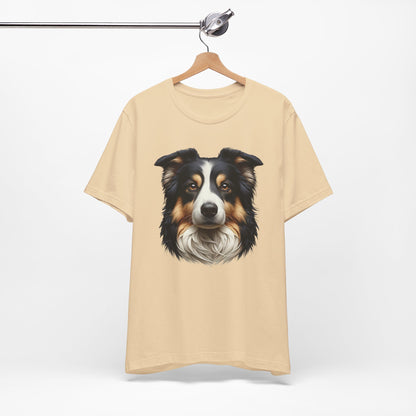 Australian Shepherd Black Tri Realistic Graphic Tee