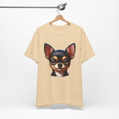 Chihuahua Black & Tan Smooth Coat Cartoon Graphic Tee