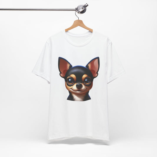 Chihuahua Black & Tan Smooth Coat Cartoon Graphic Tee