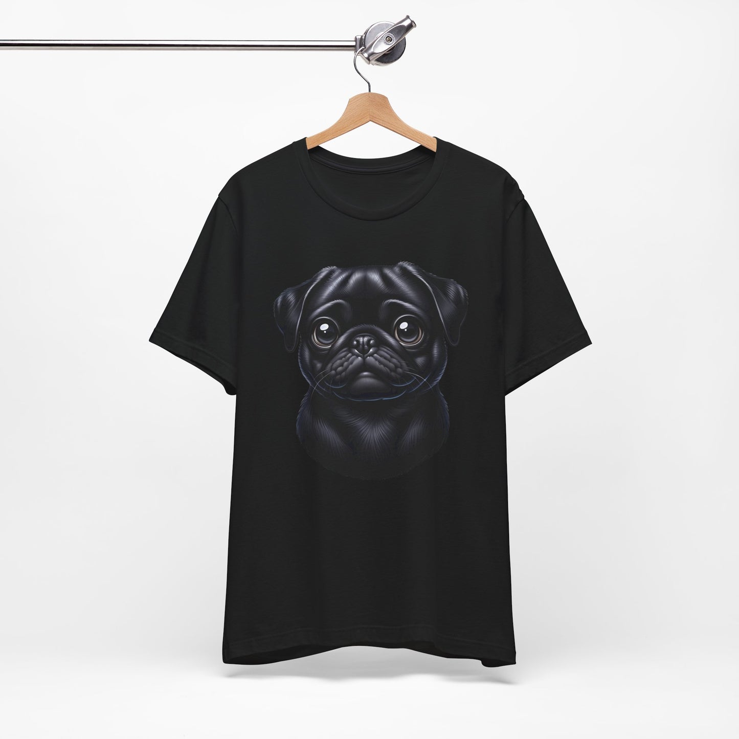 Pug Black Cartoon Graphic Tee