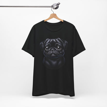 Pug Black Cartoon Graphic Tee
