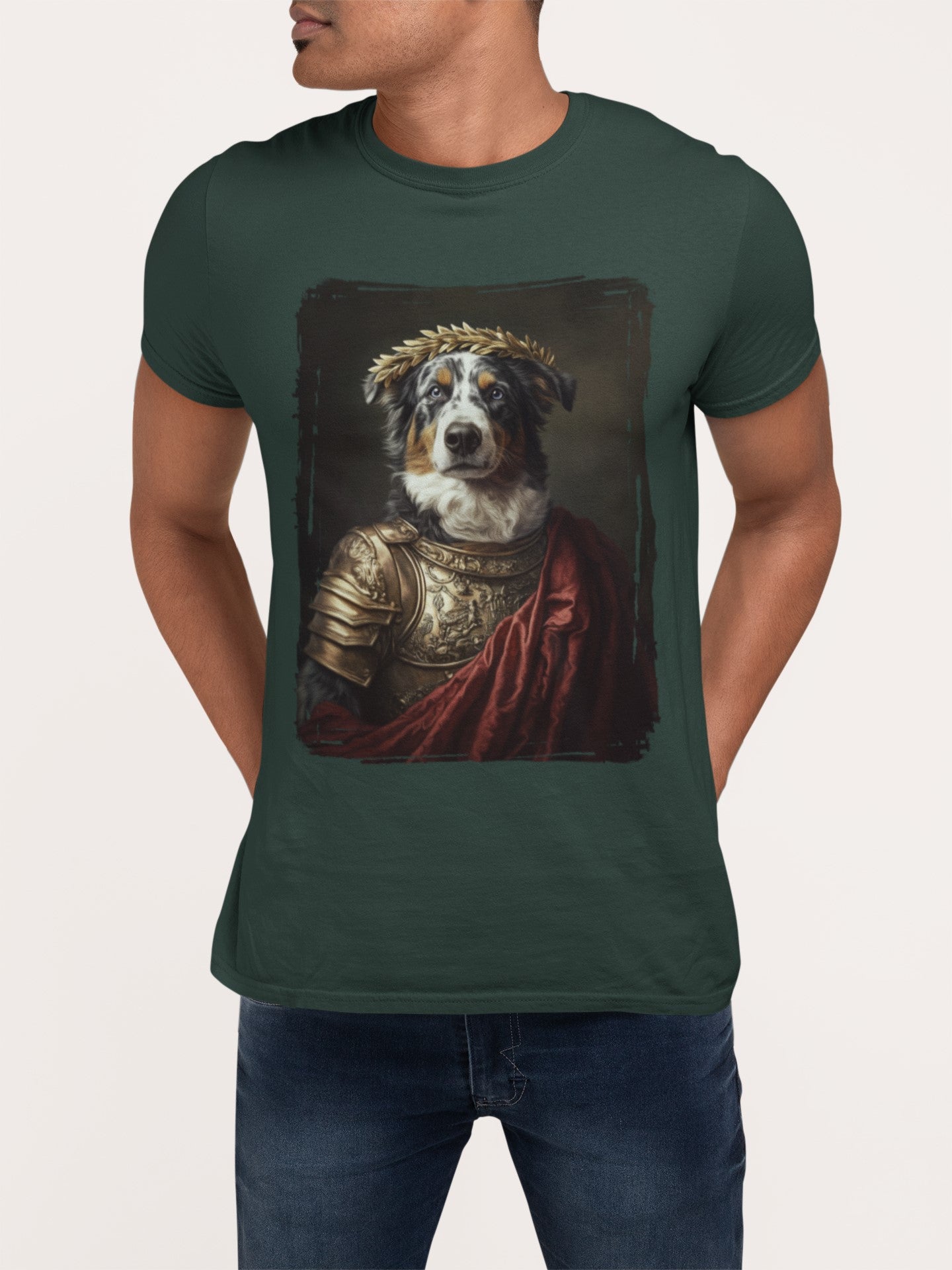 Australian Shepherd Roman Emperor Graphic Tee
