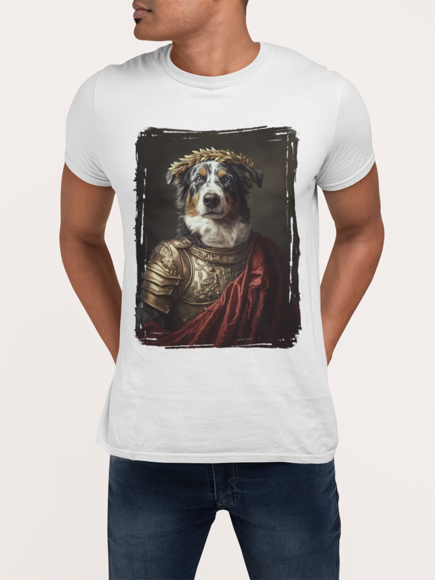 Australian Shepherd Roman Emperor Graphic Tee