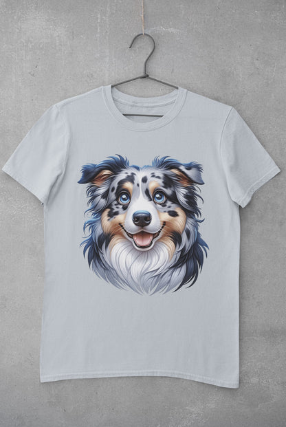 Australian Shepherd Blue Merle Cartoon Graphic Tee