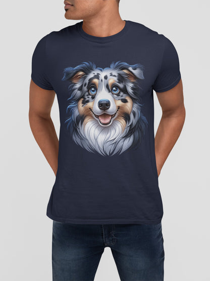 Australian Shepherd Blue Merle Cartoon Graphic Tee