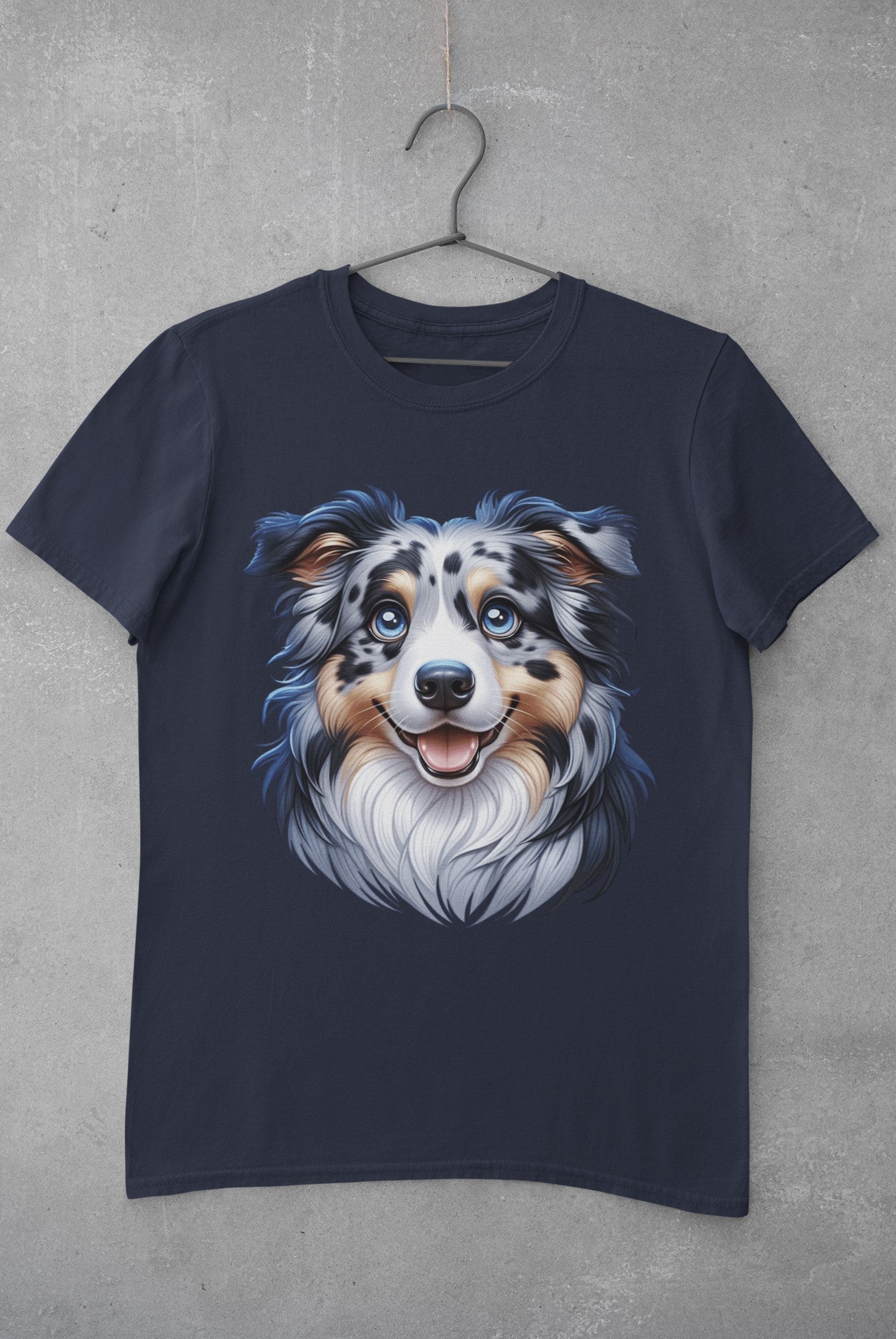 Australian Shepherd Blue Merle Cartoon Graphic Tee