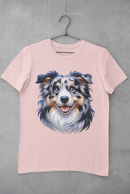 Australian Shepherd Blue Merle Cartoon Graphic Tee