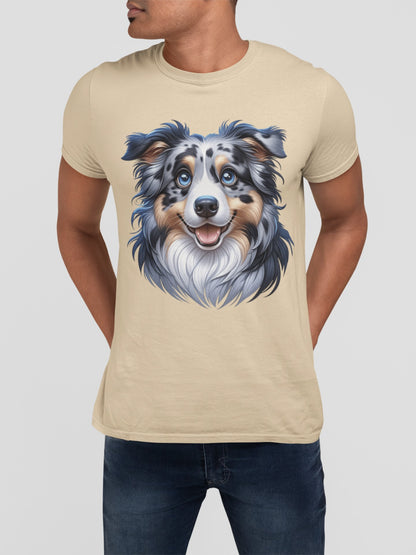 Australian Shepherd Blue Merle Cartoon Graphic Tee