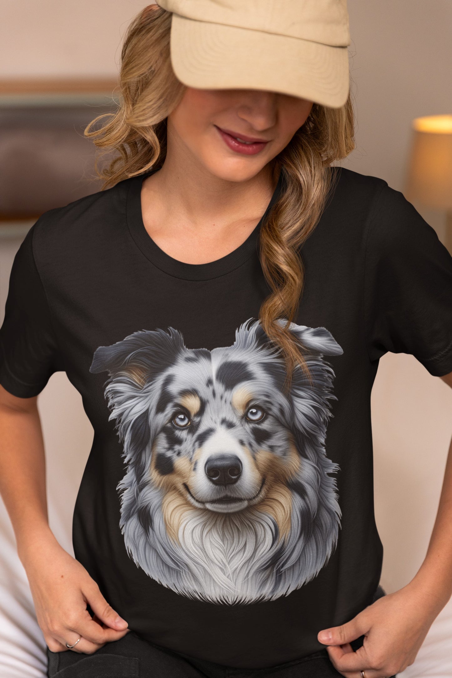 Australian Shepherd Blue Merle Realistic Graphic Tee