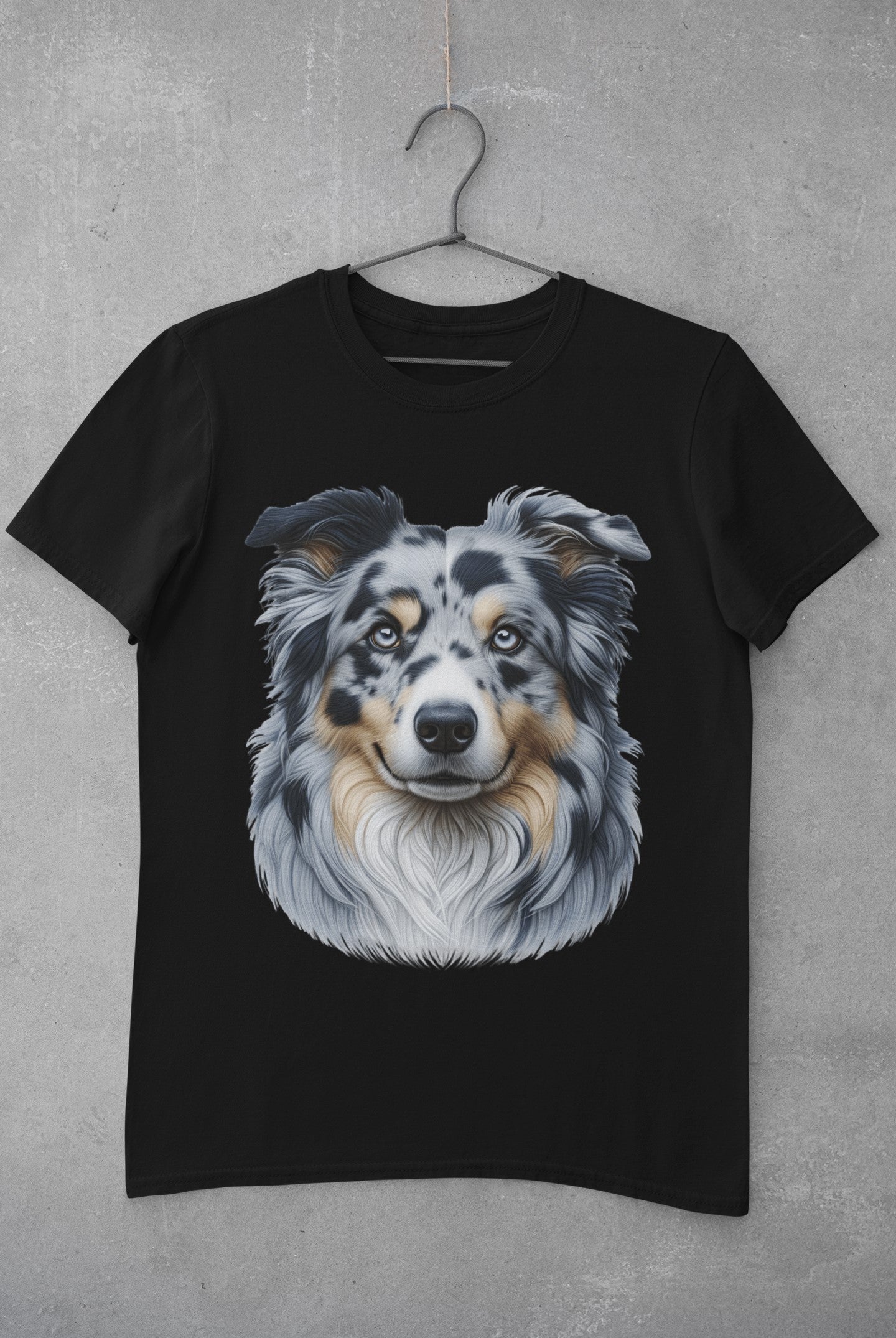 Australian Shepherd Blue Merle Realistic Graphic Tee