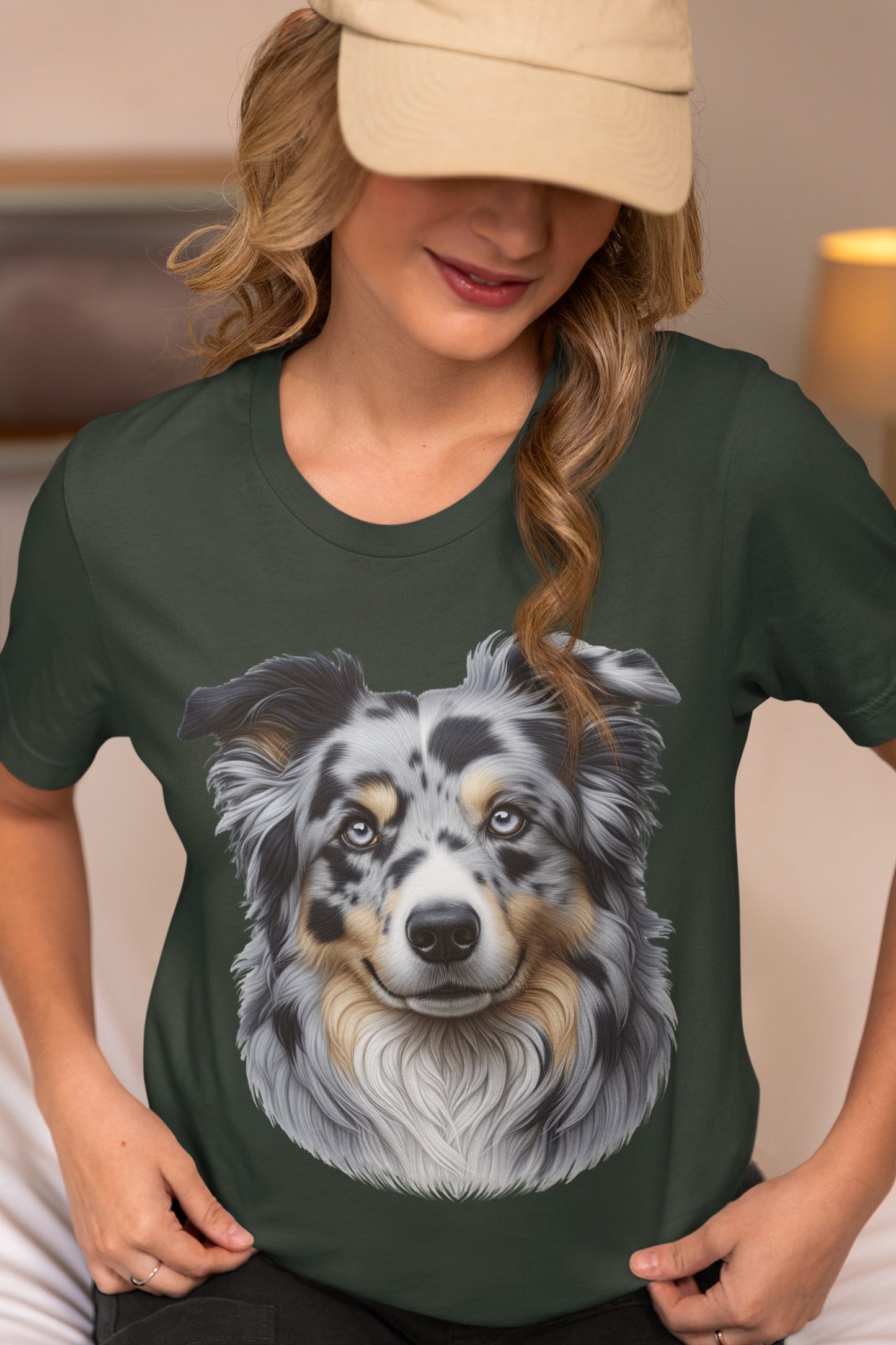 Australian Shepherd Blue Merle Realistic Graphic Tee