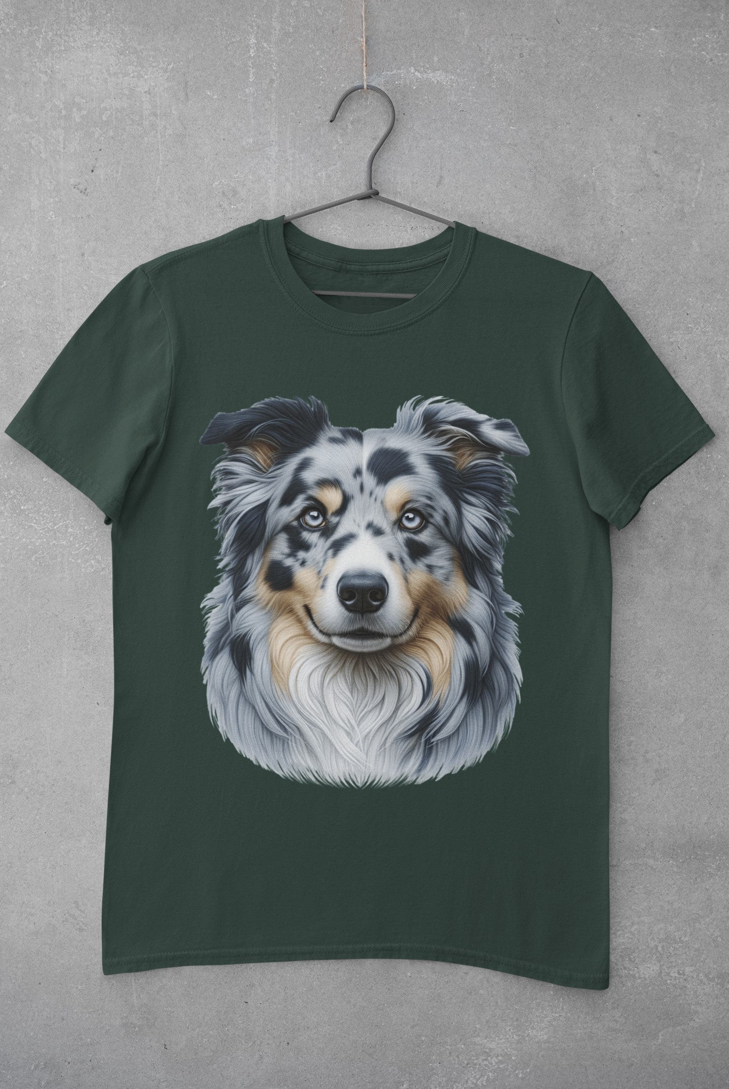 Australian Shepherd Blue Merle Realistic Graphic Tee