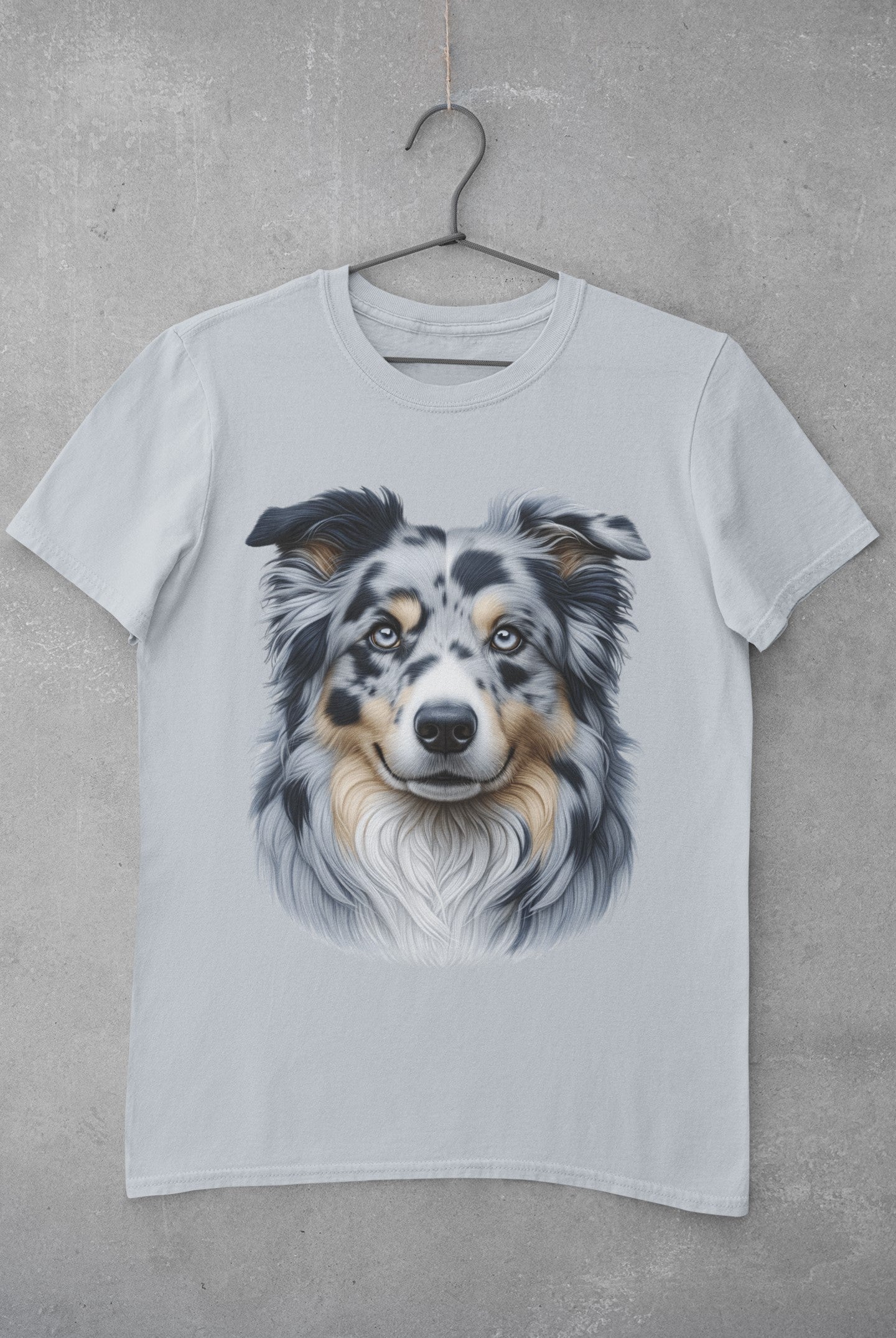 Australian Shepherd Blue Merle Realistic Graphic Tee