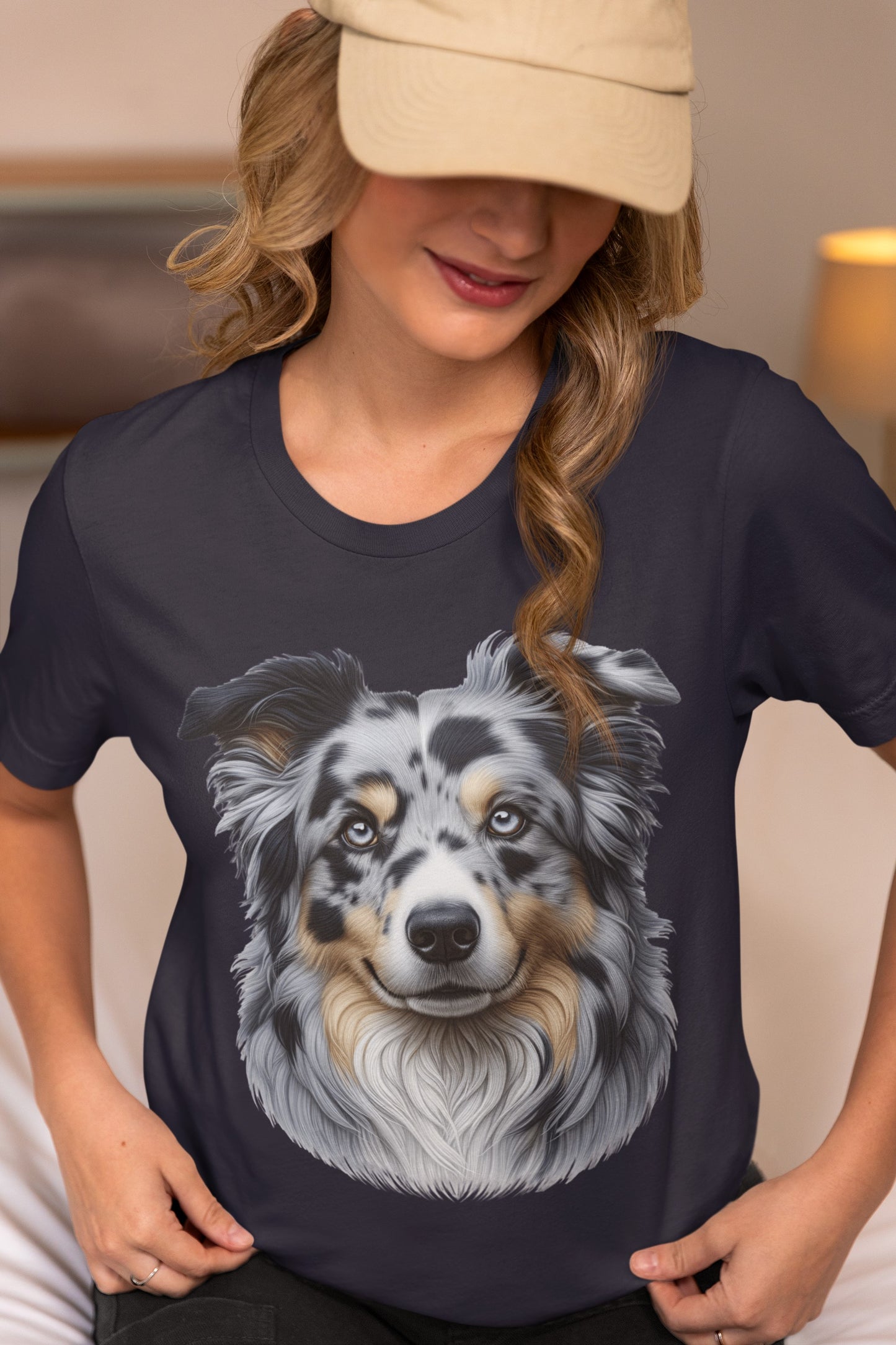 Australian Shepherd Blue Merle Realistic Graphic Tee