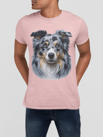 Australian Shepherd Blue Merle Realistic Graphic Tee