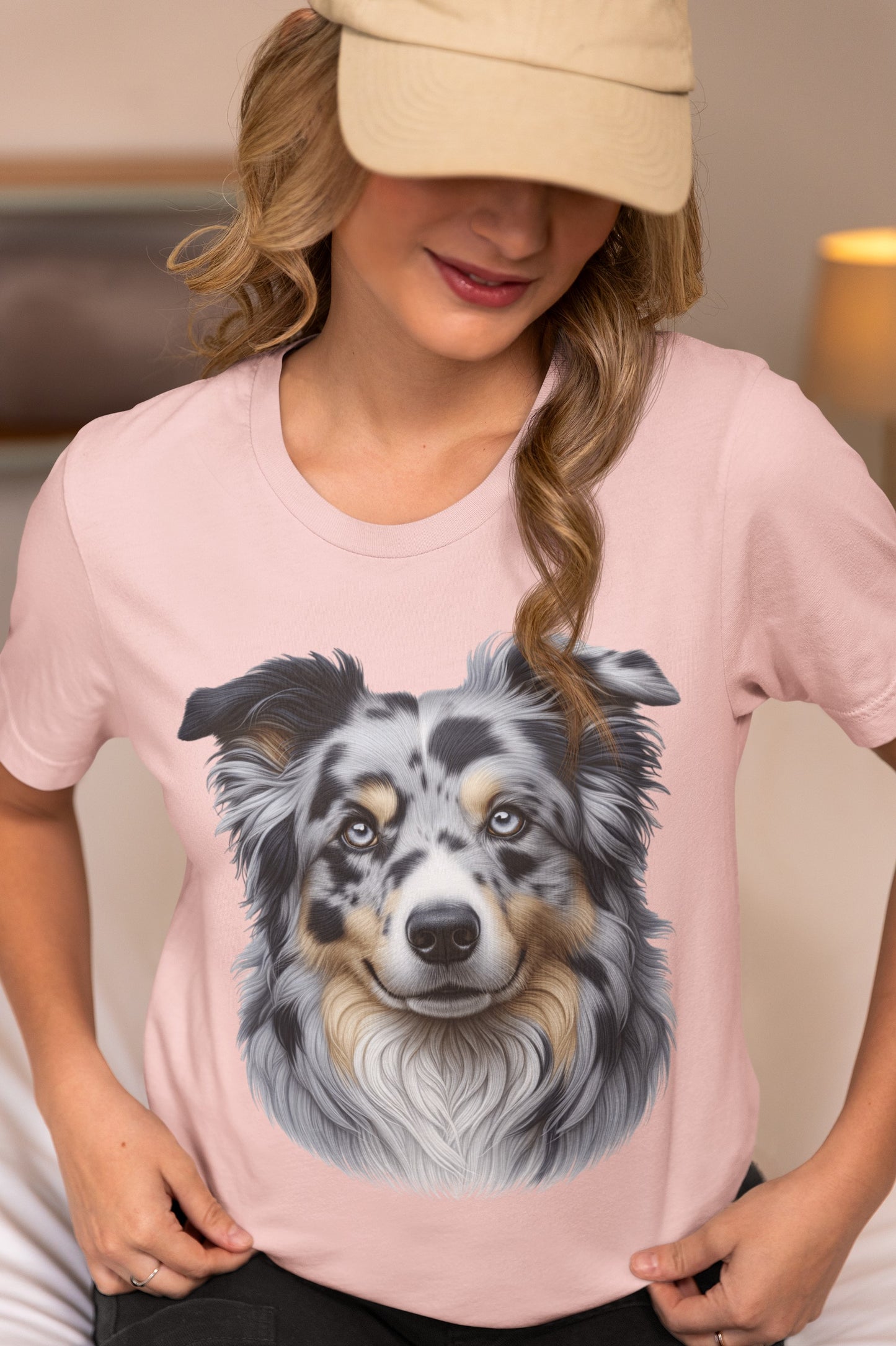 Australian Shepherd Blue Merle Realistic Graphic Tee