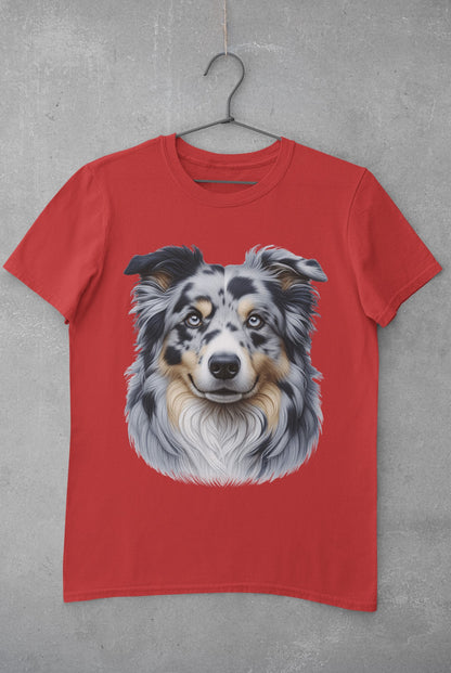 Australian Shepherd Blue Merle Realistic Graphic Tee