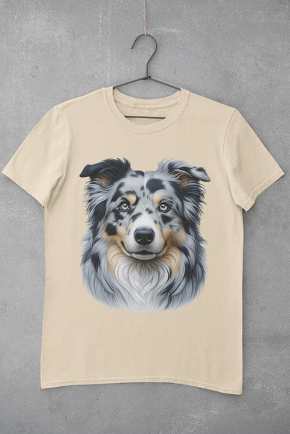 Australian Shepherd Blue Merle Realistic Graphic Tee