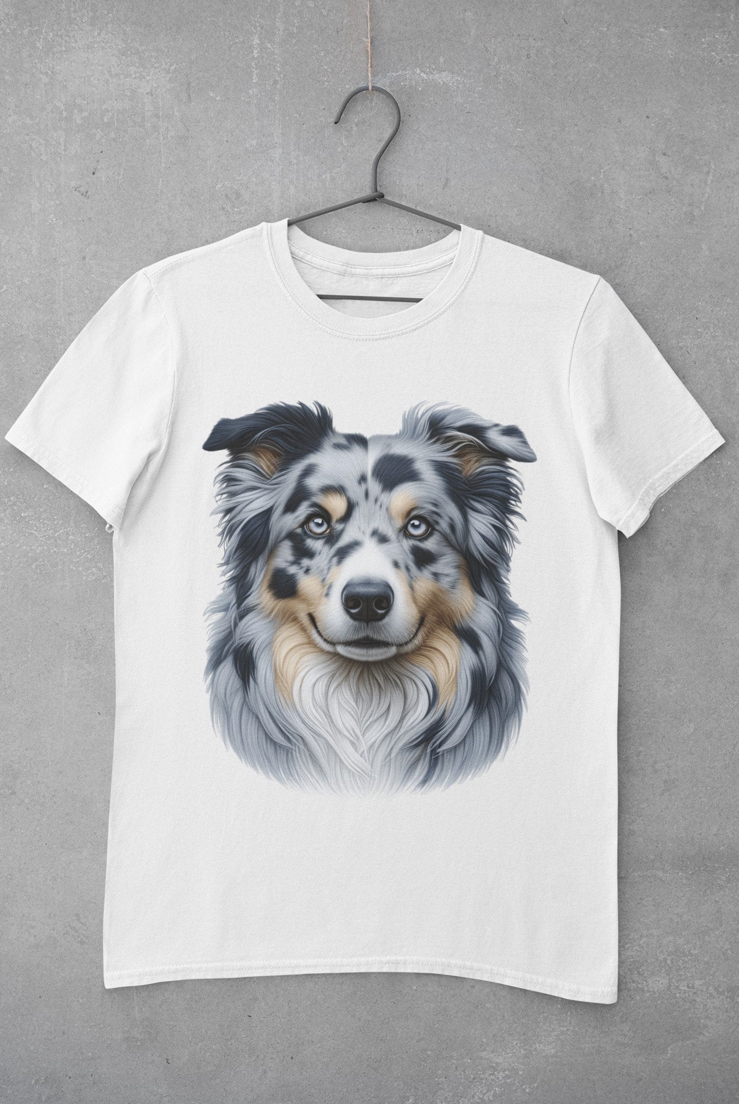 Australian Shepherd Blue Merle Realistic Graphic Tee