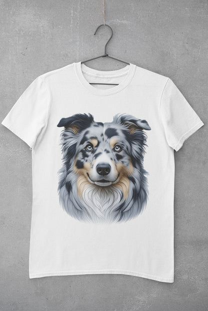 Australian Shepherd Blue Merle Realistic Graphic Tee