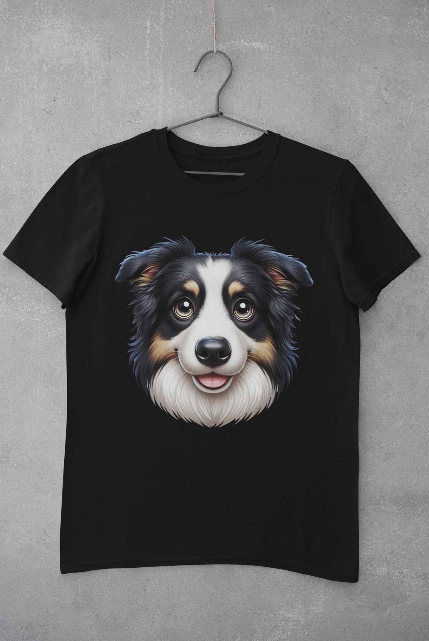 Australian Shepherd Black Tri Cartoon Graphic Tee