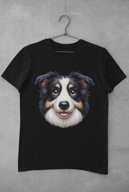 Australian Shepherd Black Tri Cartoon Graphic Tee