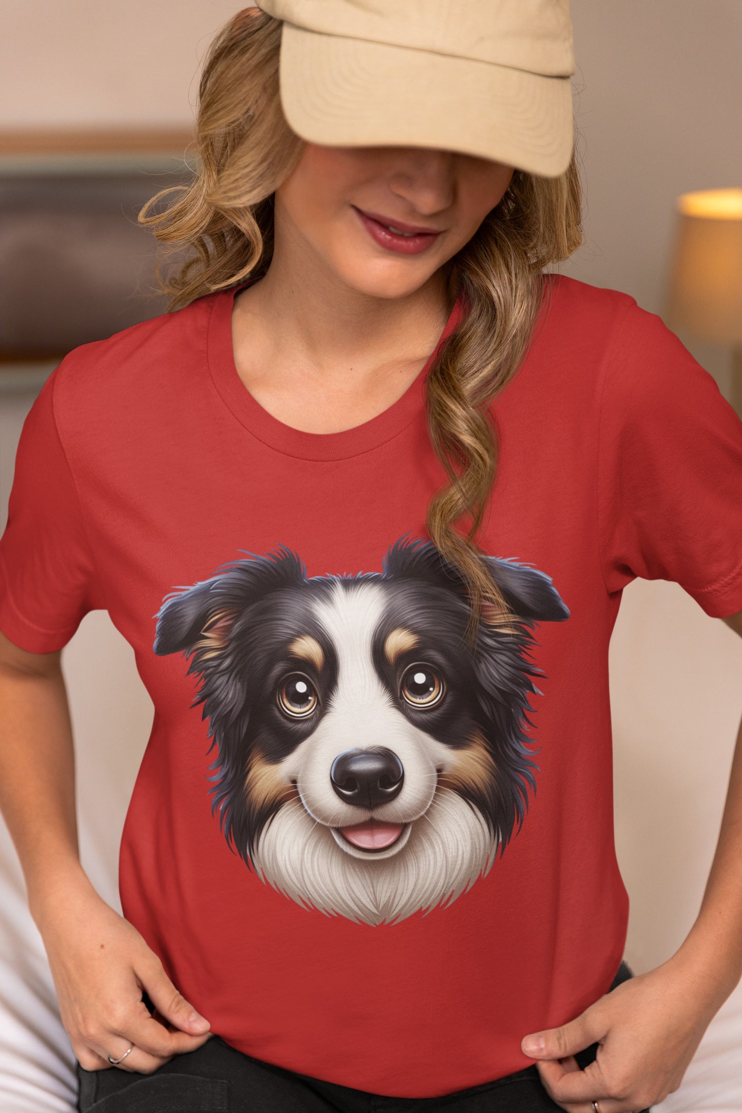 Australian Shepherd Black Tri Cartoon Graphic Tee