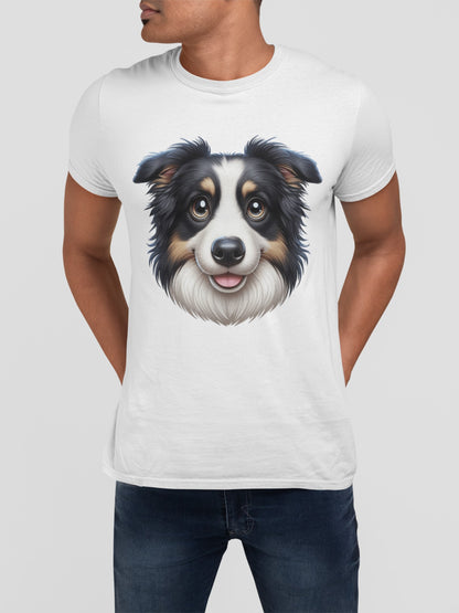 Australian Shepherd Black Tri Cartoon Graphic Tee