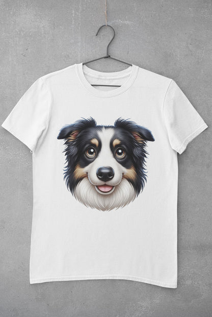 Australian Shepherd Black Tri Cartoon Graphic Tee