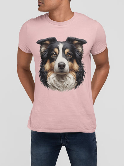 Australian Shepherd Black Tri Realistic Graphic Tee