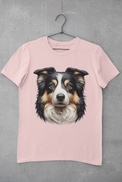 Australian Shepherd Black Tri Realistic Graphic Tee