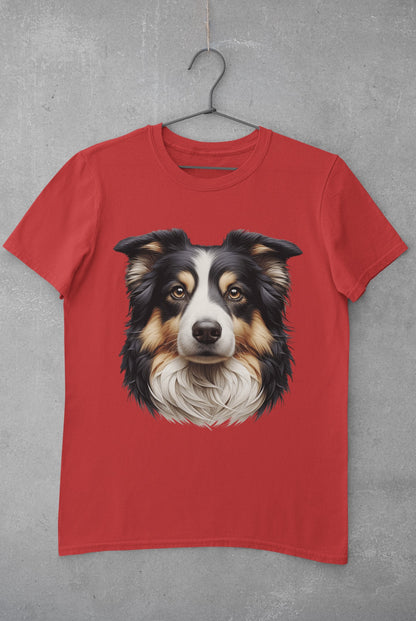 Australian Shepherd Black Tri Realistic Graphic Tee