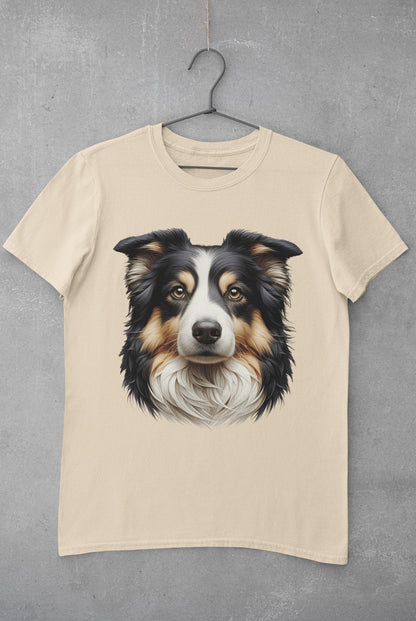 Australian Shepherd Black Tri Realistic Graphic Tee