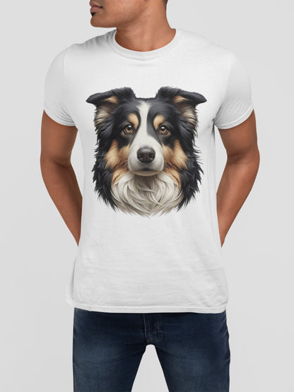 Australian Shepherd Black Tri Realistic Graphic Tee