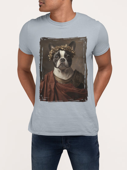Boston Terrier Roman Emperor Graphic Tee