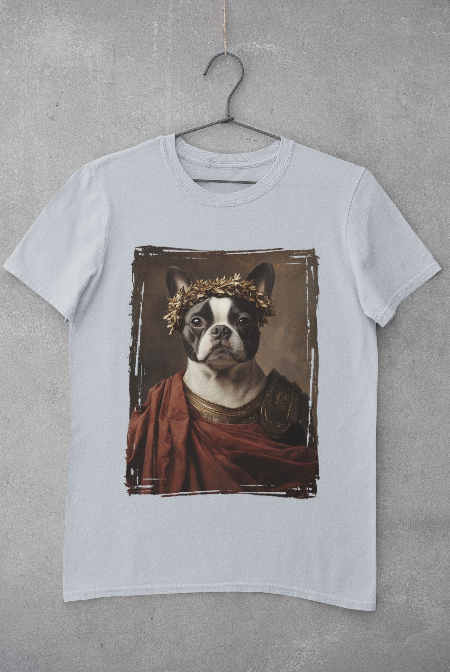 Boston Terrier Roman Emperor Graphic Tee