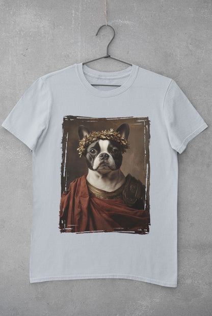 Boston Terrier Roman Emperor Graphic Tee