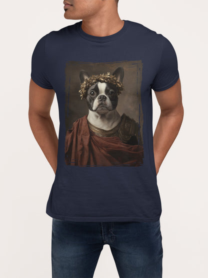 Boston Terrier Roman Emperor Graphic Tee