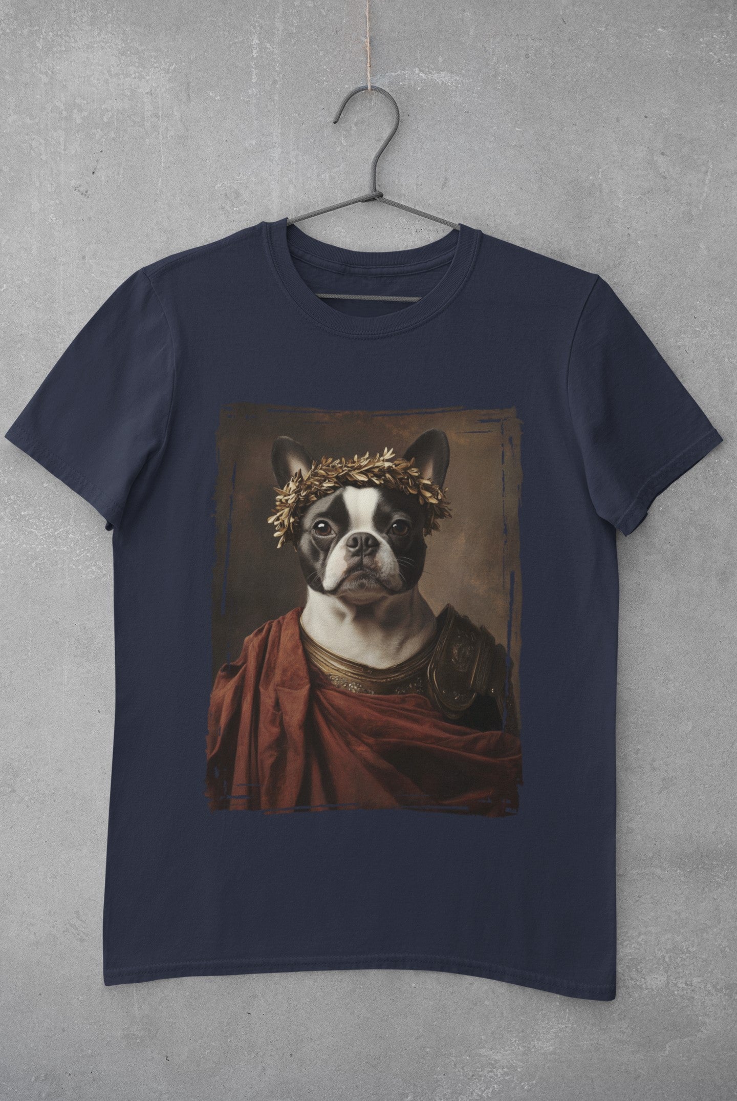 Boston Terrier Roman Emperor Graphic Tee