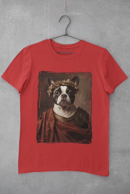 Boston Terrier Roman Emperor Graphic Tee