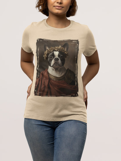 Boston Terrier Roman Emperor Graphic Tee