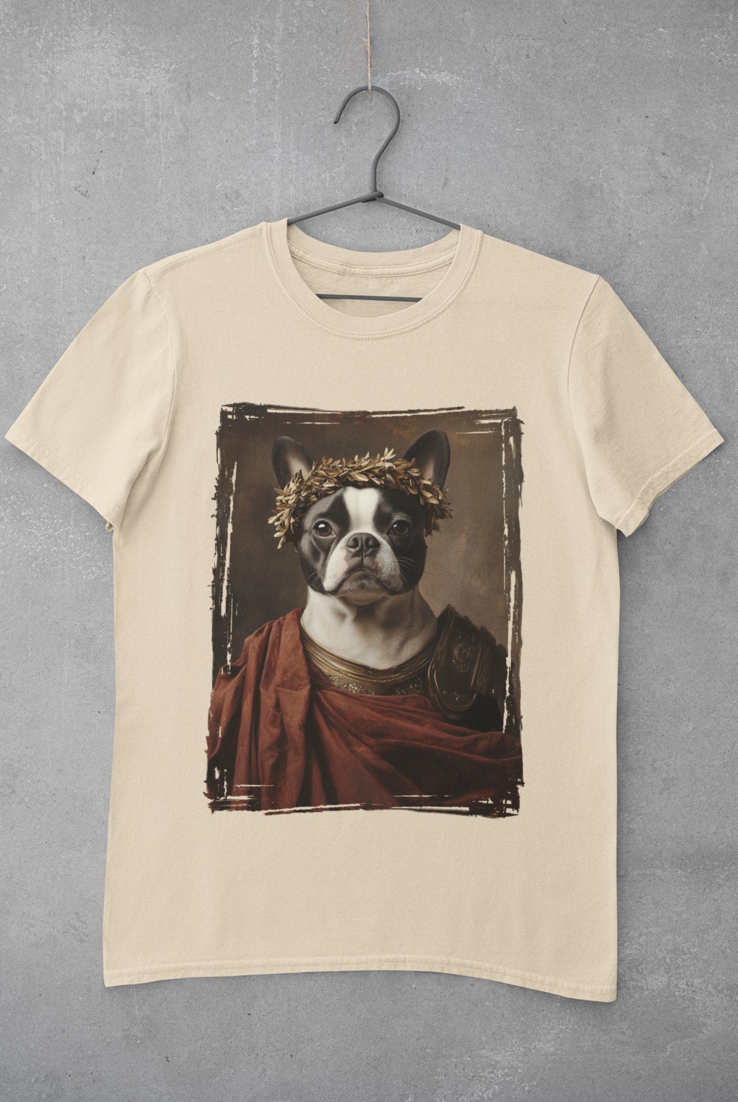 Boston Terrier Roman Emperor Graphic Tee