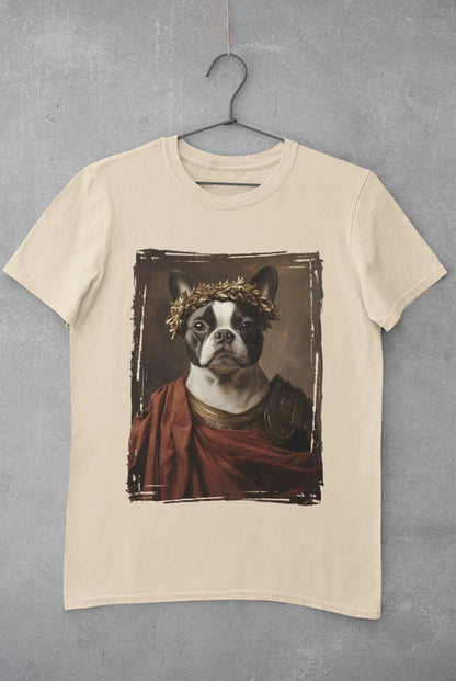 Boston Terrier Roman Emperor Graphic Tee
