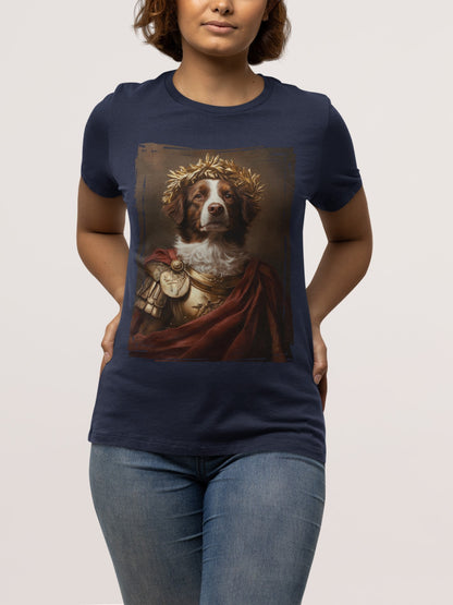Brittany Spaniel Roman Emperor Graphic Tee