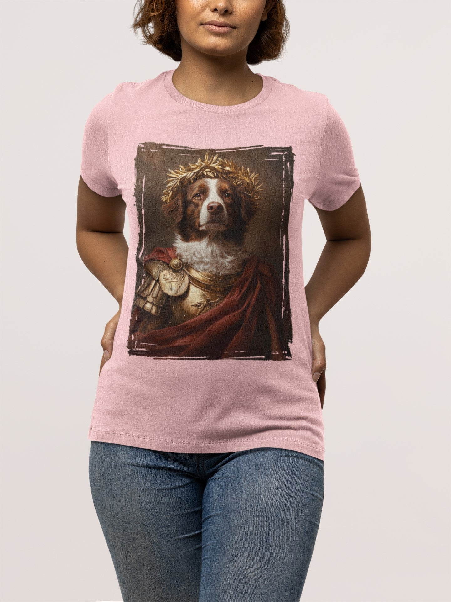 Brittany Spaniel Roman Emperor Graphic Tee