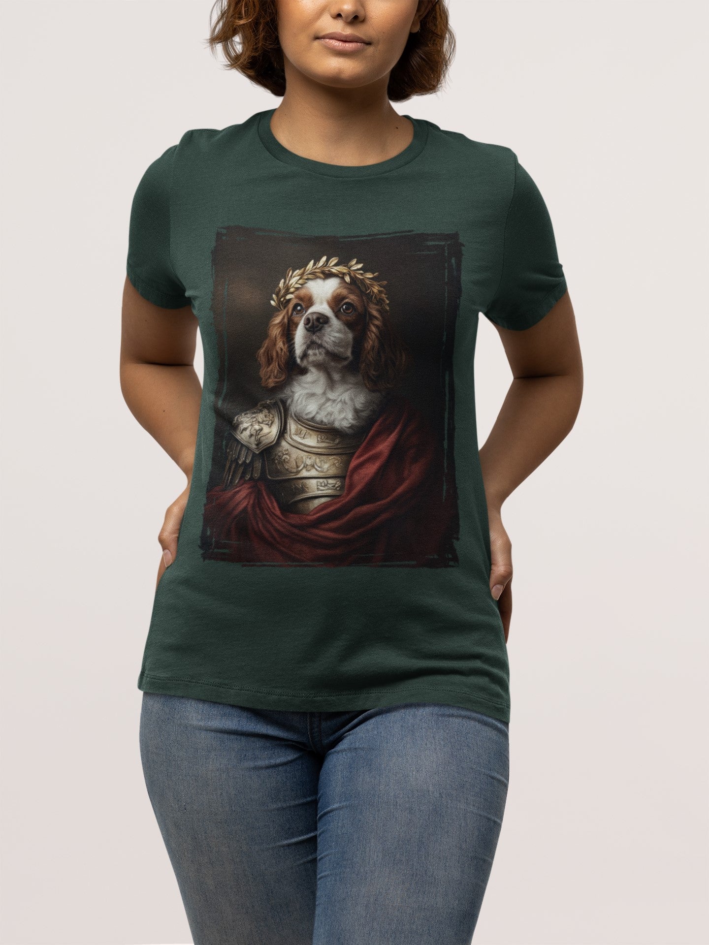 Cavalier King Charles Spaniel Roman Emperor Graphic Tee
