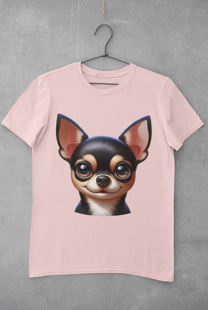 Chihuahua Black & Tan Smooth Coat Cartoon Graphic Tee