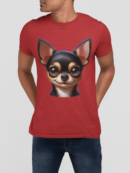 Chihuahua Black & Tan Smooth Coat Cartoon Graphic Tee